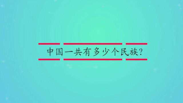 中国一共有多少个民族?