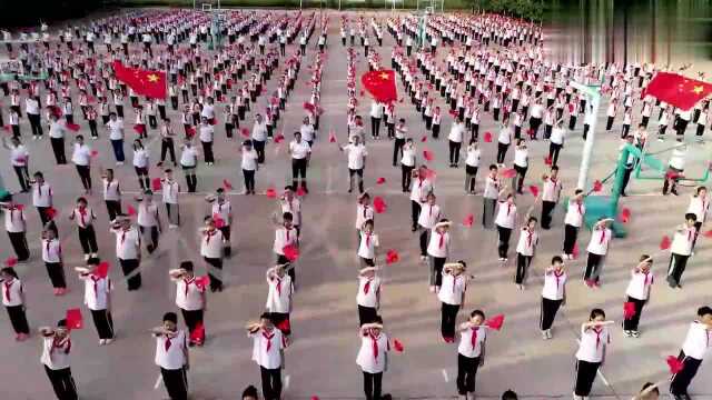 回看侯马市浍滨学校全体师生,献礼祖国70周年,祝愿祖国繁荣强盛