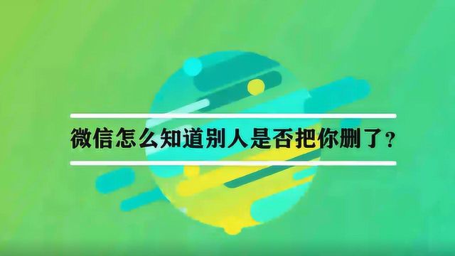 微信怎么知道别人是否把你删了?