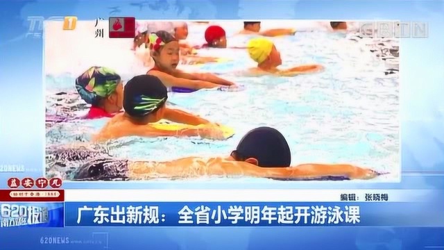 广东出新规:全省小学明年起开游泳课