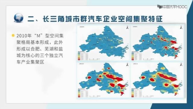 我国汽车产业的呈现M型空间集聚