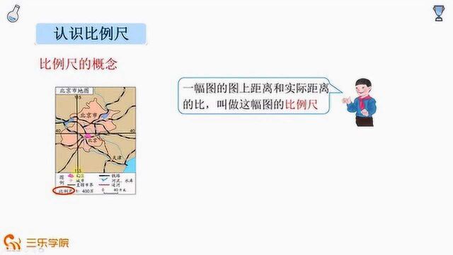 冀教版数学六年级上册:认识比例尺,图上1厘米表示实际长度多少