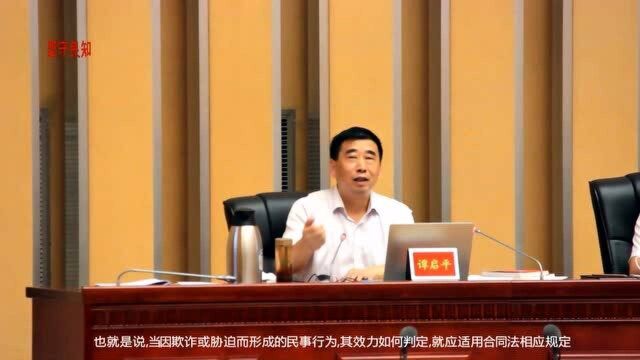 西南政法大学民商法学院谭启平教授讲解民法典2