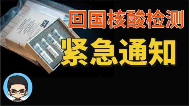 紧急通知|回国航班关于核酸检测证明报告开始实施了