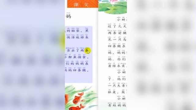 二年级上册《小蝌蚪找妈妈》预习课文讲解