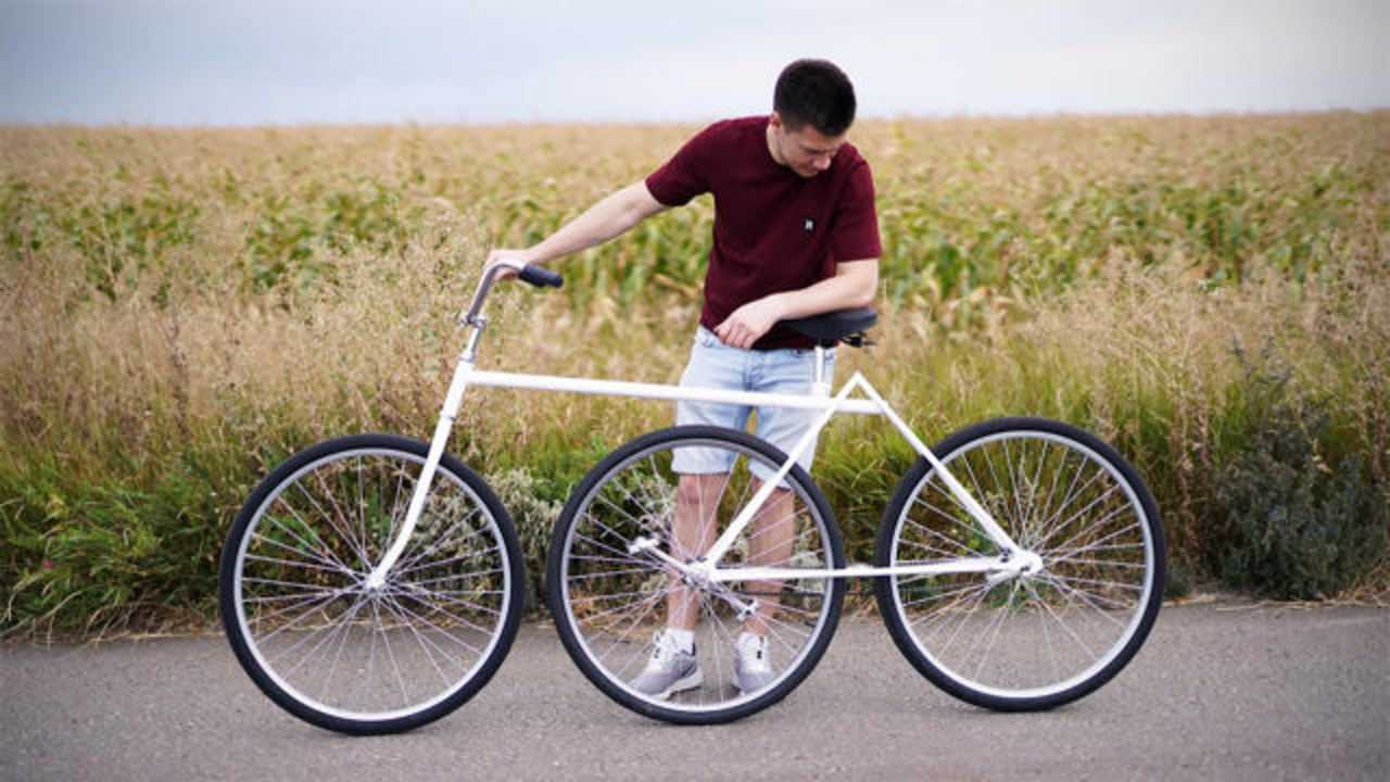 自行车多装一个轮子会跑得更快吗?老外好奇改装一试,结果傻眼了!