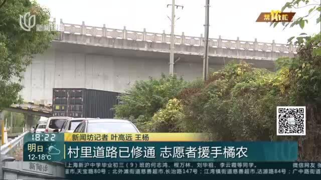 村里道路已修通 志愿者援手橘农