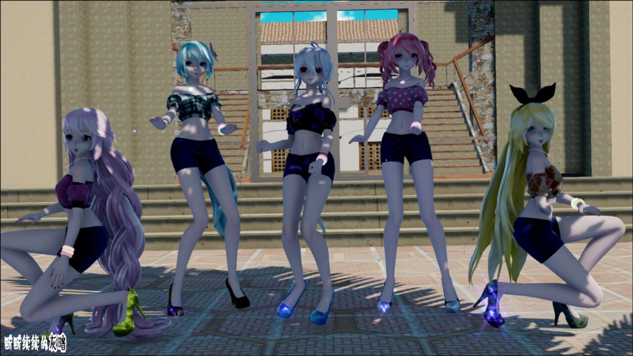 MMD初音未来歌姬计划,LOVE,初音家族五人组一起登场