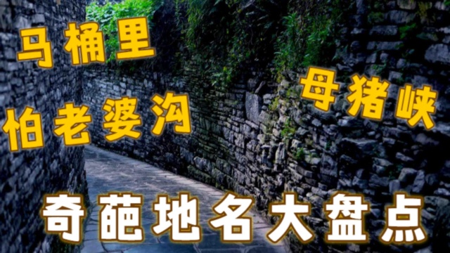 搞笑视频,盘点我国奇葩地名,马桶里、洗澡盆等这样取名是认真的吗?