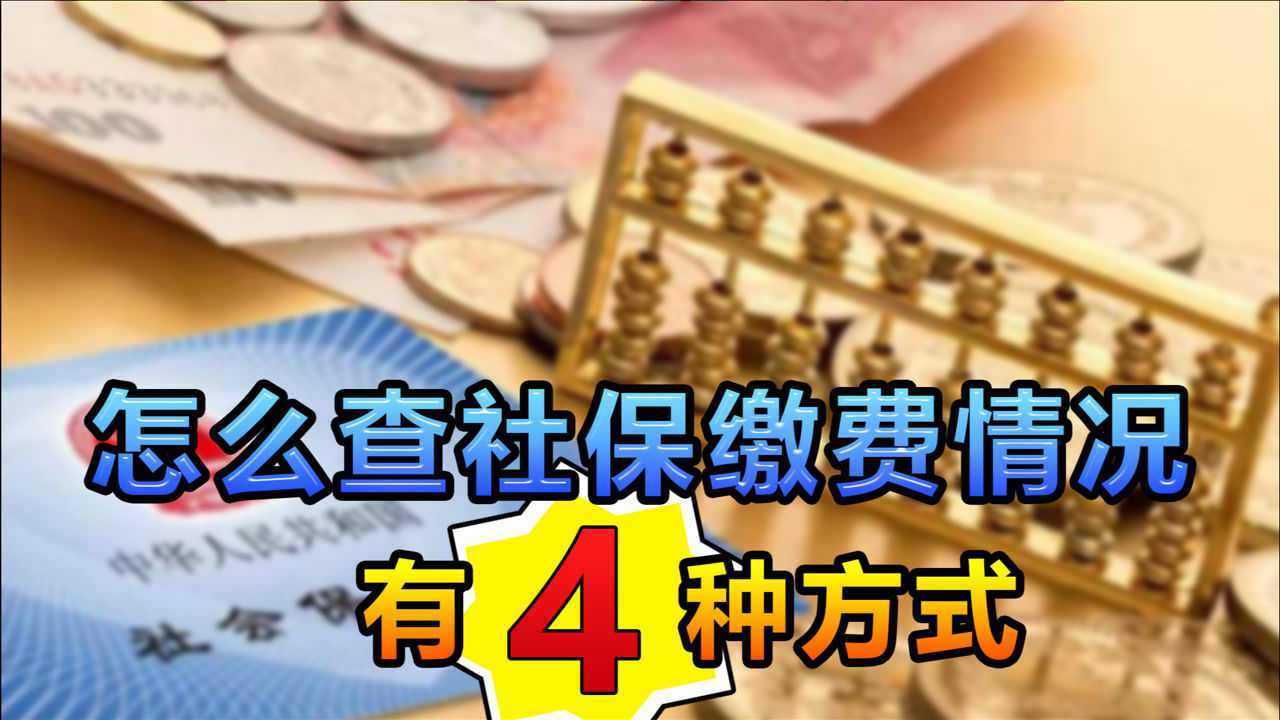 怎样查询个人社保缴费情况告诉你4种方法总有一种适合你 腾讯视频