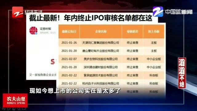 又一家独角兽企业止步IPO 终止审核数量激升