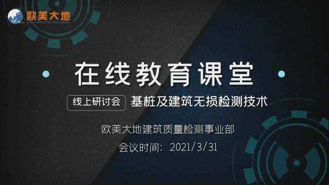 【直播回顾】基桩及建筑无损检测技术线上研讨会