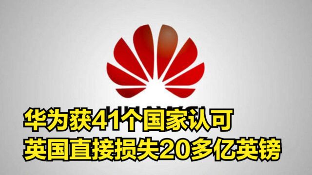 华为获41个国家认可,受到美国影响,英国直接损失20多亿英镑