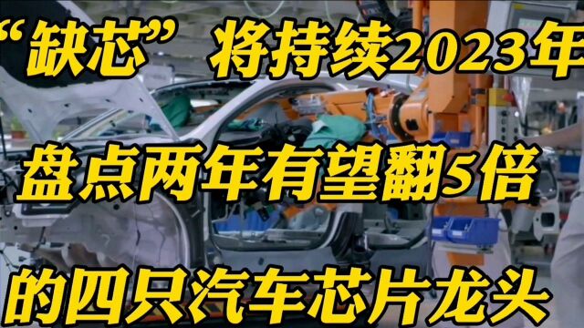 “缺芯”将持续2023年,盘点两年有望翻5倍的四只汽车芯片龙头!