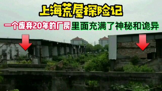 上海荒屋探险记,一个废弃了20年的老厂房,里面充满了神秘和诡异!