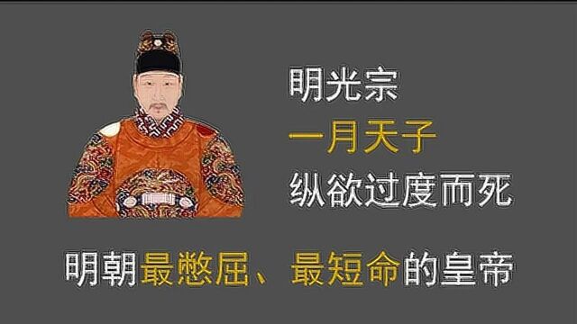 朱常洛:明朝最憋屈、最短命的皇帝,纵欲过度而死的“一月天子”