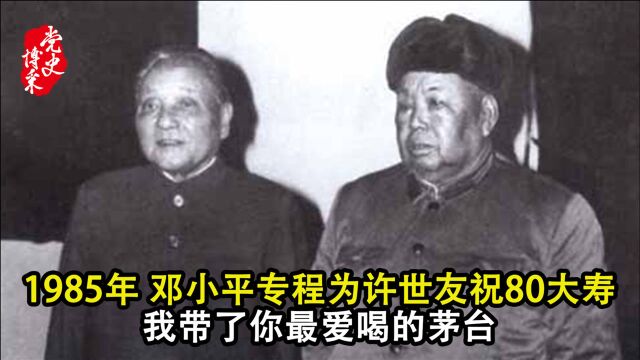 1985年,邓小平专程为许世友祝80大寿:我带了你最爱喝的茅台