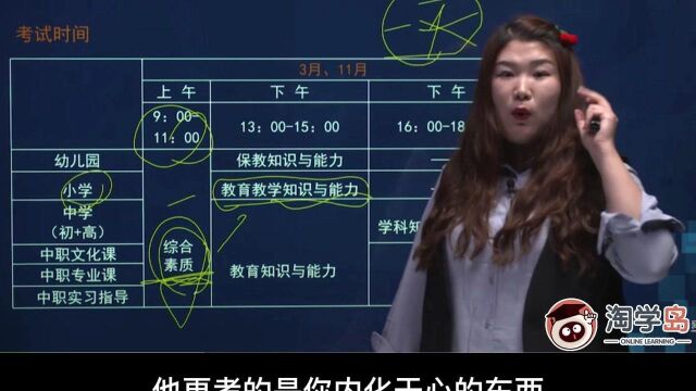 教资教师资格证考试时间及注意事项「淘学岛」