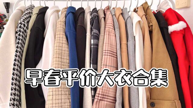 40件平价毛呢大衣合集,均价94,捡到宝了