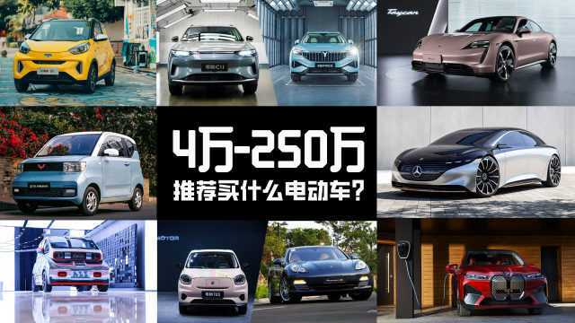 想买电动车的看过来!从4万250万,各价位我推荐的电动车!