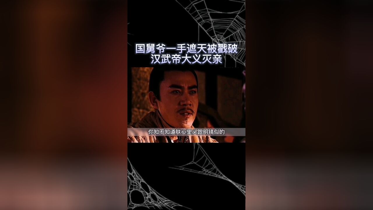 国舅爷一手遮天被戳破,汉武帝大义灭亲