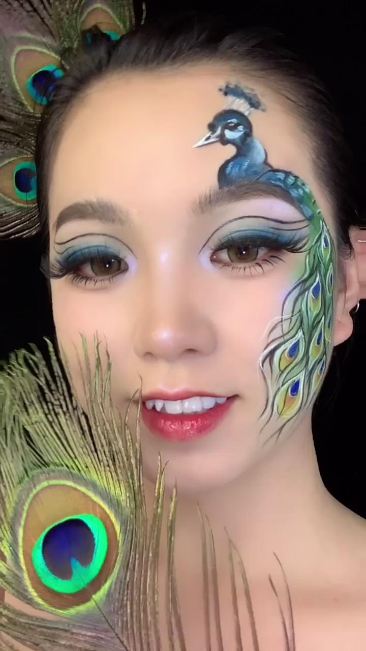 孔雀妆!这是谁点的妆请查收.