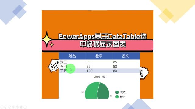 PowerApps基于DataTable选中数据显示图表