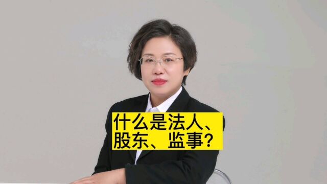 什么是法人、股东、监事?