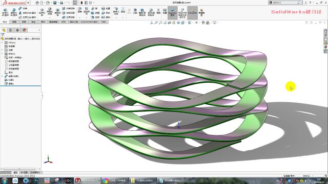 用SolidWorks方程式画五层、十层连续的波形弹簧