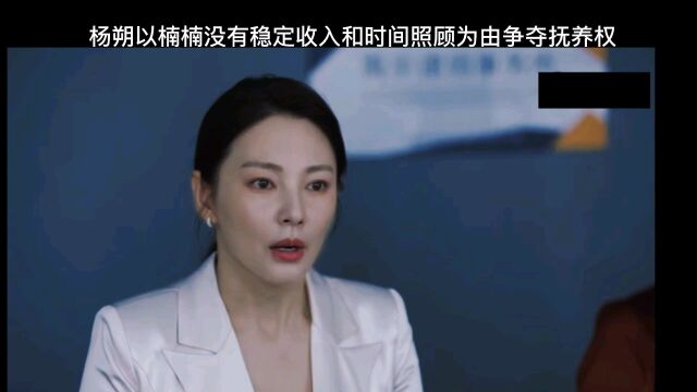 加油,妈妈:杨朔以楠楠没有稳定收入,没有时间照顾小阳为由,争夺抚养权