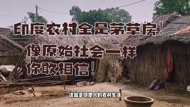 你知道印度农村是什么样吗?全是茅草房,像是原始社会一样!