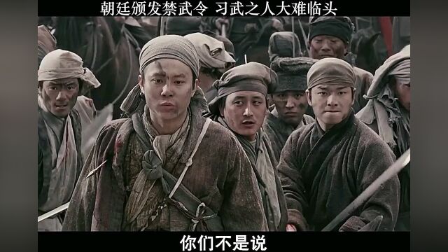 朝廷颁发禁武令习武之人大难临头