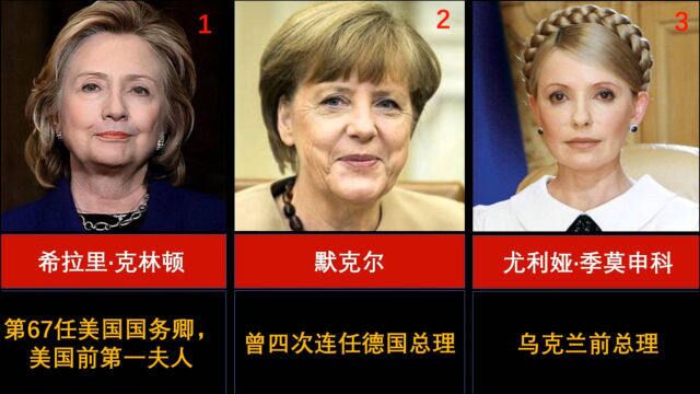 世界政坛十位铁娘子,美貌与智慧并存