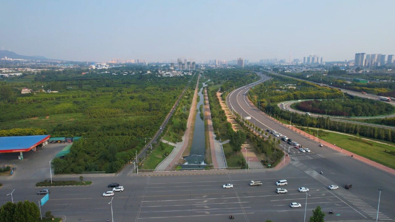 平顶山市湛河(龙门大道段)绿色廊道美景