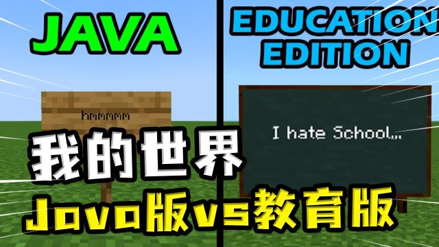 我的世界:Java版和教育版的区别,教育版没有高中化学知识很难玩