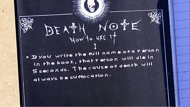 男人捡到神秘笔记,写谁的名字谁就遭殃《笔记》