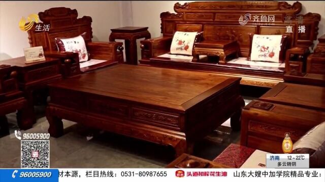 走进红木工厂,150多套精品家具被展出,大师级雕刻工艺寓意美好