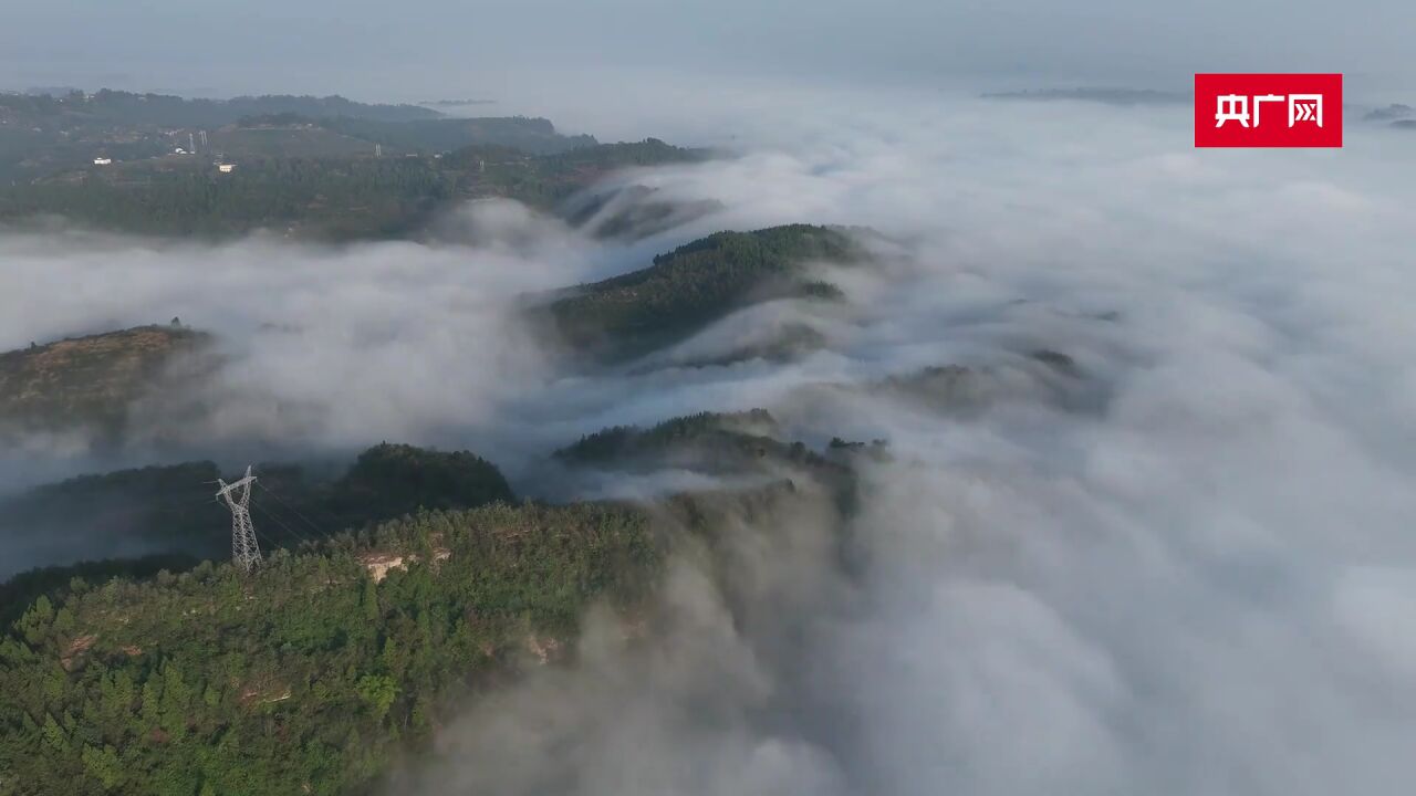 重庆忠县:漫天云海 江山如画