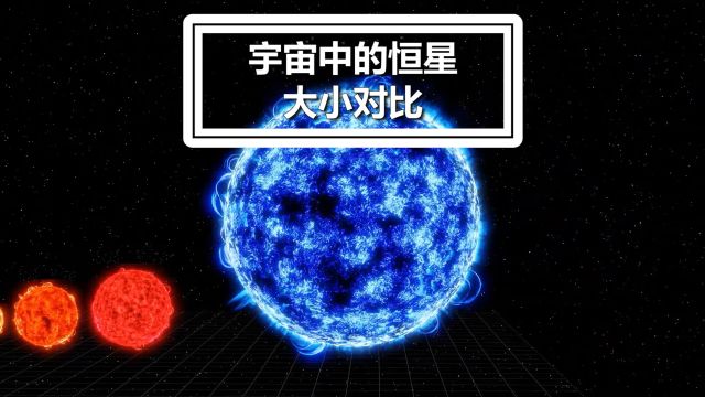 宇宙中的恒星, 大小排名对比