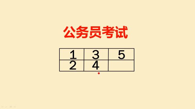 公务员考试题:不能填6,还能填什么?