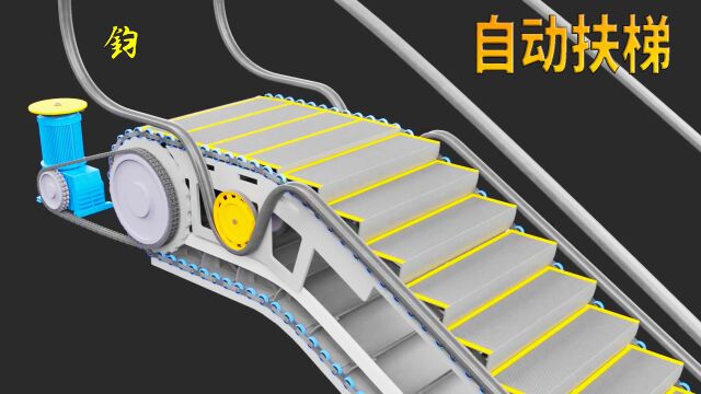 一分钟了解自动扶梯的工作原理,机械原理《自动扶梯》