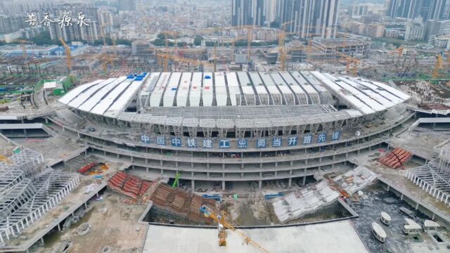 厉害了广东,中国在建世界最大火车站,广州白云站建设现场震撼