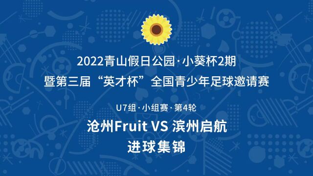 2022小葵杯2期U7组 沧州FruitVS滨州启航 进球集锦