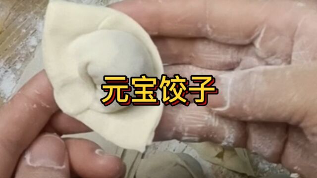 过年了必须要吃元宝饺子,寓意财源滚滚