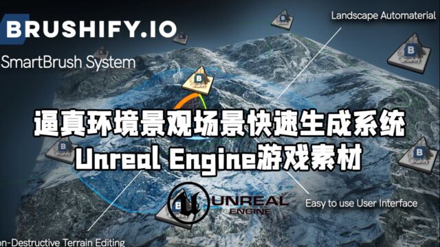 【中文字幕】逼真环境景观场景快速生成系统Unreal Engine游戏素材 演示视频 RRCG