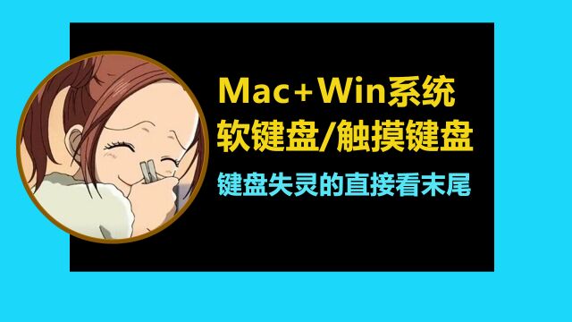 电脑软键盘怎么打开?Mac+Win双系统