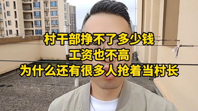 村干部挣不了多少钱,工资也不高,为什么还有很多人抢着当村长?