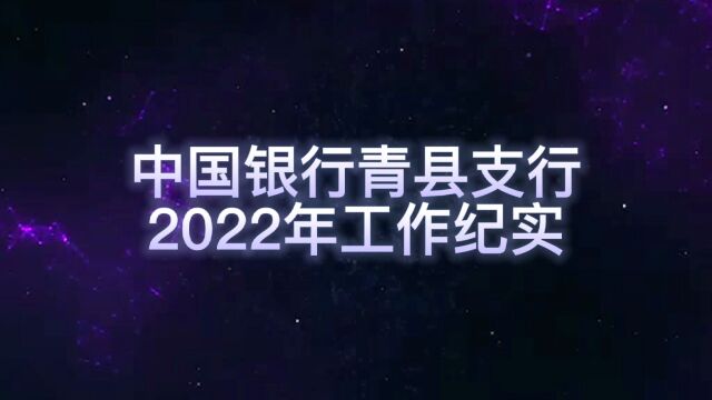 关于青县支行的2022年