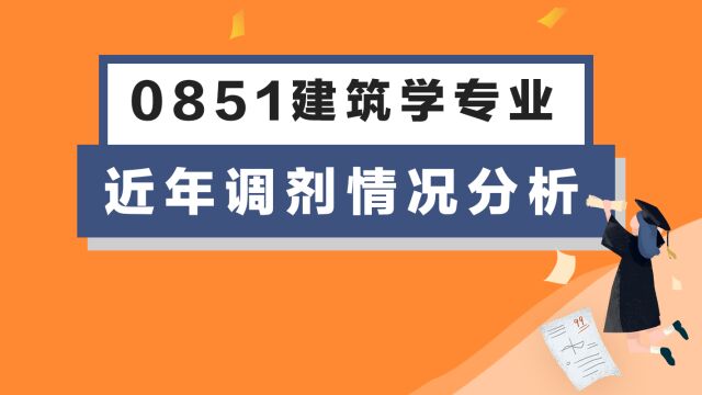 0851建筑学专业近年调剂情况分析