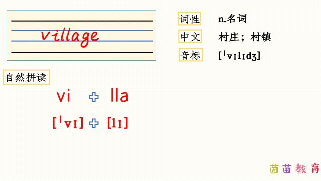 自然拼读:village